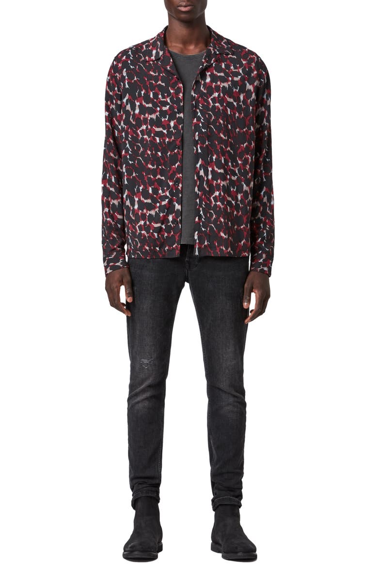 AllSaints Jackson Print Button-Up Shirt, Alternate, color,