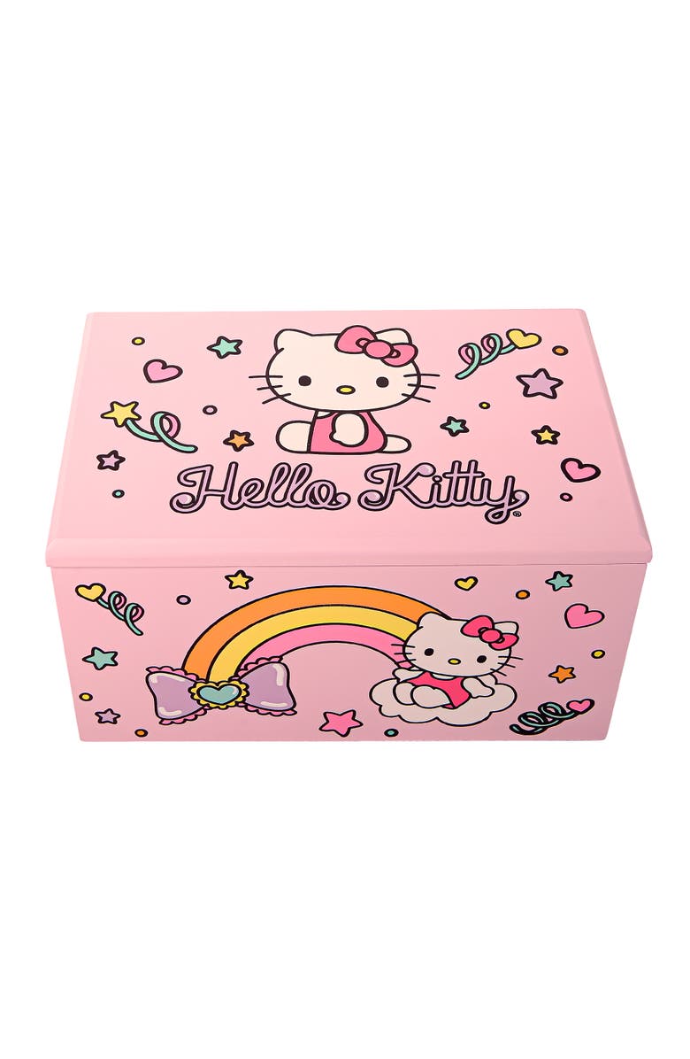 Hello Kitty Pink Wood Jewelry Box, Main, color, Pink