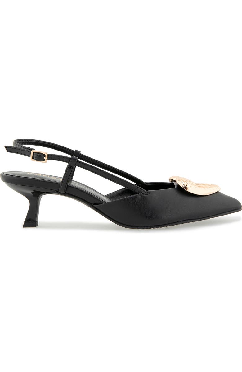 Kensie Elliana Heart Slingback Pump, Alternate, color, Black