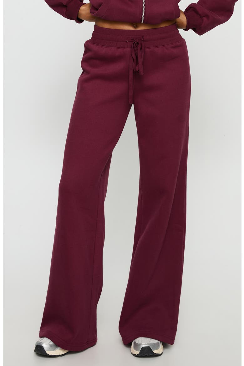 Stargirl Wide Leg Sweatpants, Main, color, BURGUNDY