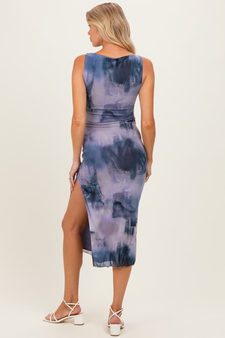 Sleeveless Mesh Dress, Alternate, color, Blue