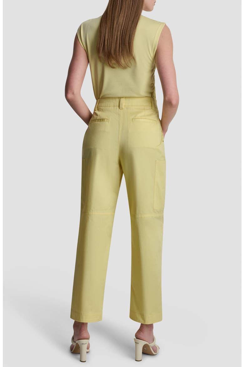Stretch Cotton Poplin Cargo Pants, Alternate, color, BUTTERCREAM