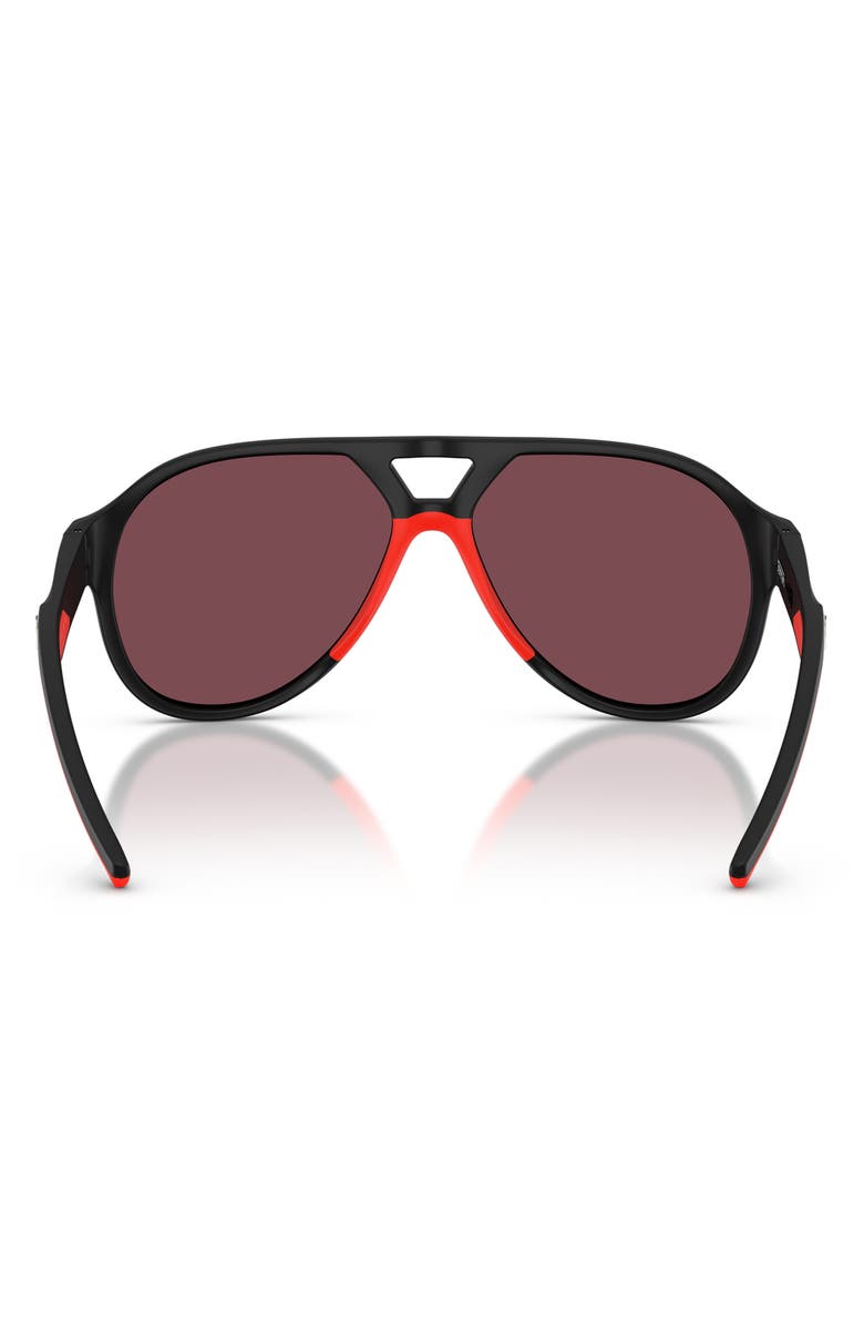Scuderia Ferrari 58mm Pilot Sunglasses, Alternate, color, Matte Black / Red Ferrari