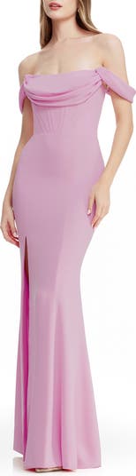 strapless open back dress Dress The Population Melania Maxi Dress main image 1