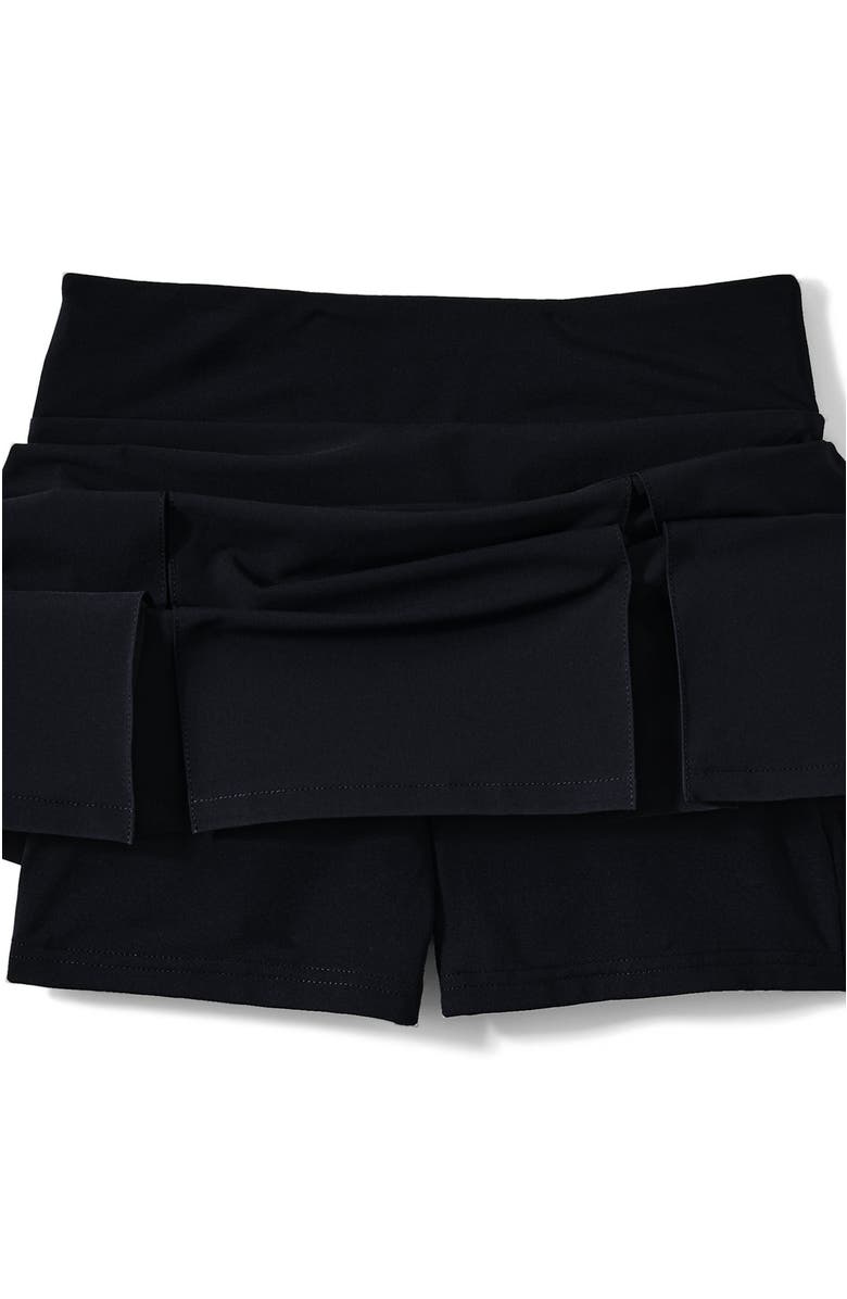 Lands' End School Uniform Girls Performance Pleated Skort Above the Knee, Alternate, color, Black