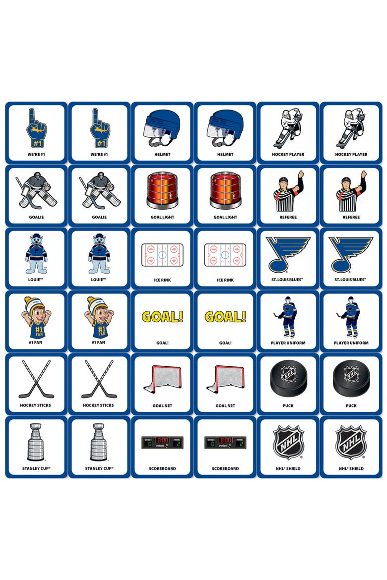 St. Louis Blues Matching Game, Alternate, color, Multicolor