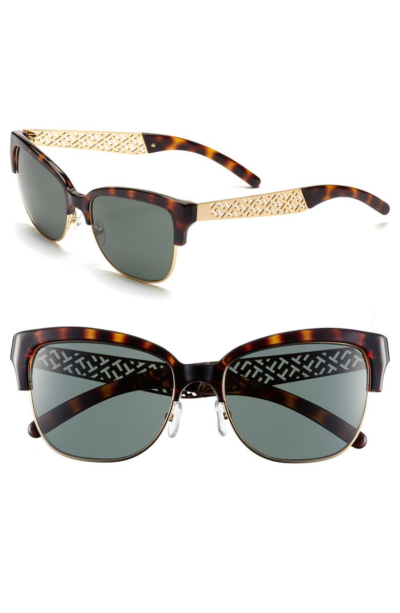 Tory Burch 56mm Cat Eye Sunglasses, Main, color, 