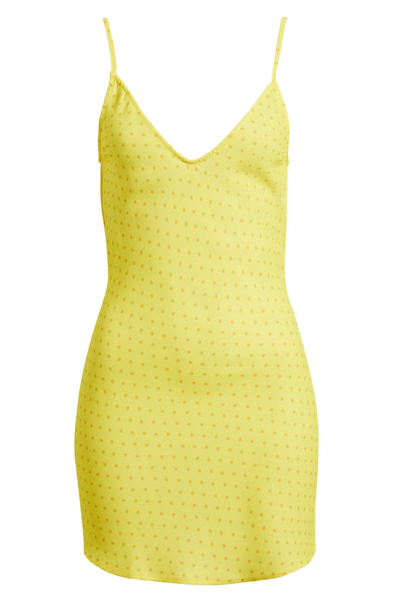 Bella Venice The Jordan Polka Dot Minidress, Alternate, color, Yellow