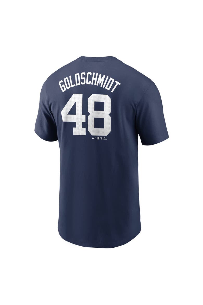 Men's Nike Paul Goldschmidt Navy New York Yankees Fuse Name & Number T-Shirt, Alternate, color, Navy