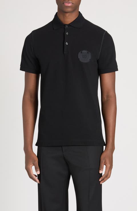 Logo Crest Cotton Piqué Knit Polo