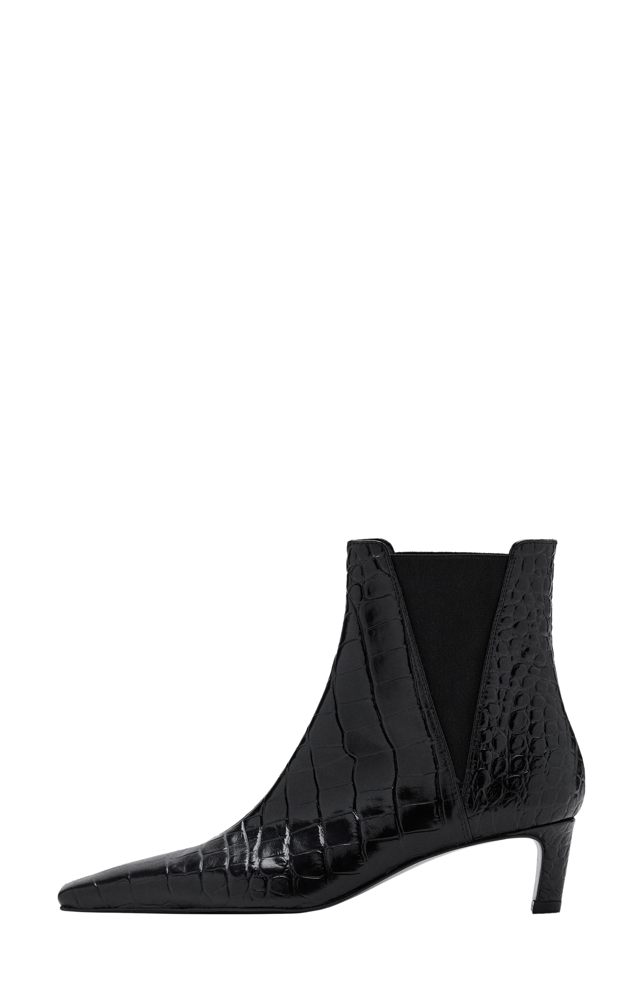 Kitten Heel Chelsea Boot, Alternate, color, BLACK