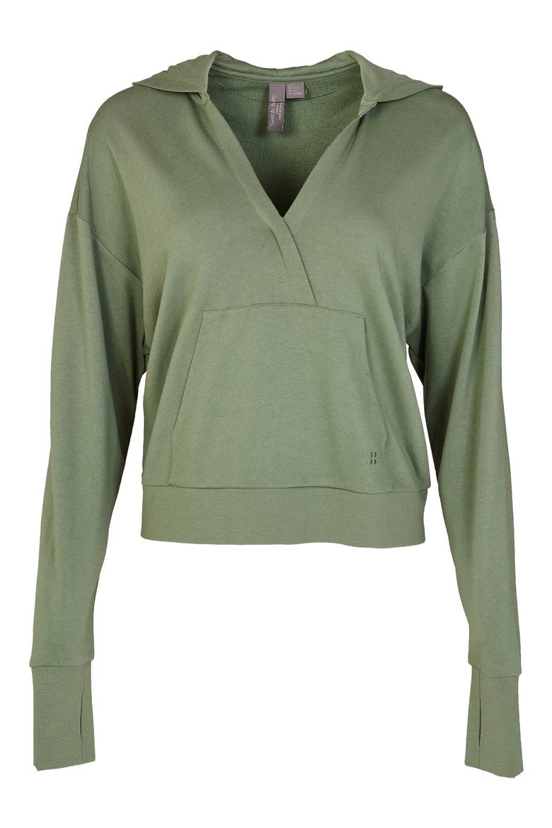 Women's After Class Relaxed Hoodie, Alternate, color, HEATH GREEN