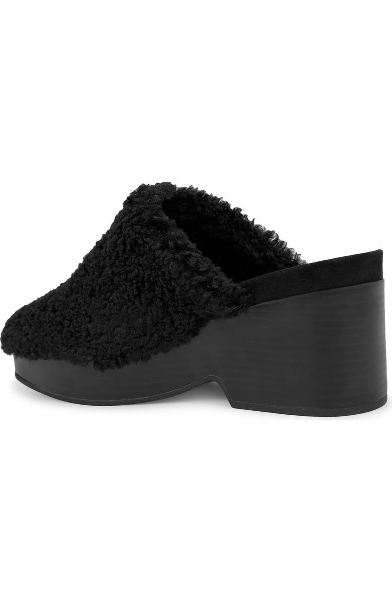 Aerosoles Chata Leather Mule, Alternate, color, Black Faux Shearling