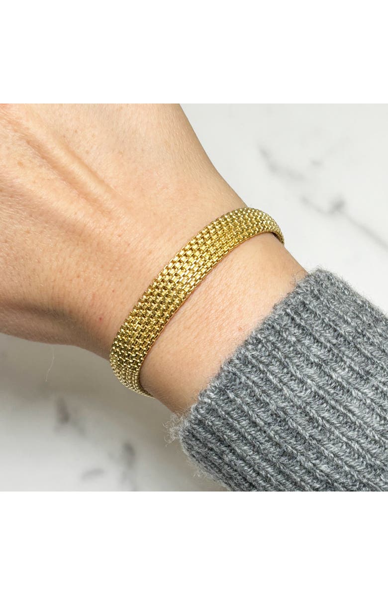 The Lovery Fine Jewelry Woven Snake Bracelet, Alternate, color, Yellow Gold