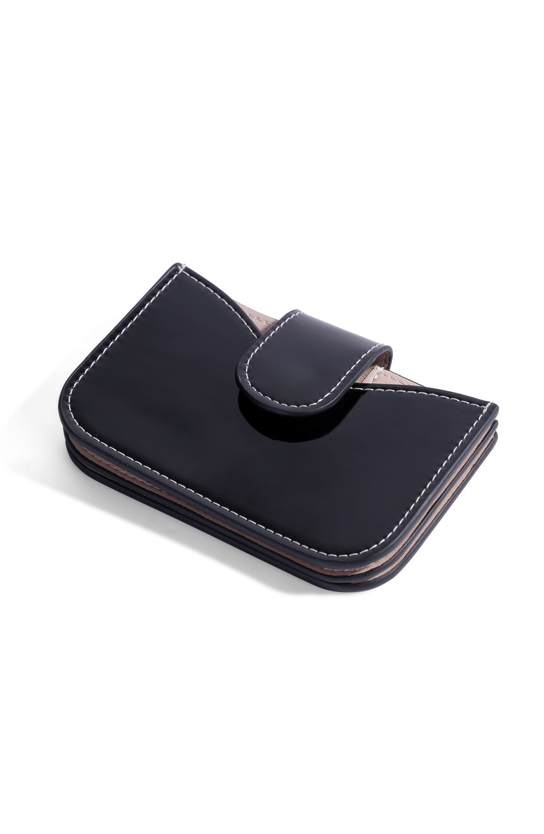 JURGI Lili Patent Leather Accordion Wallet, Alternate, color, Black With Sand