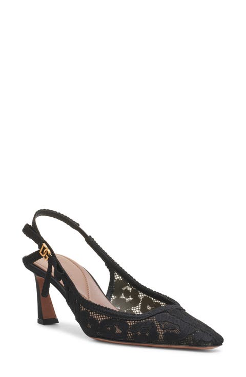 Lace Slingback Pump (Women)