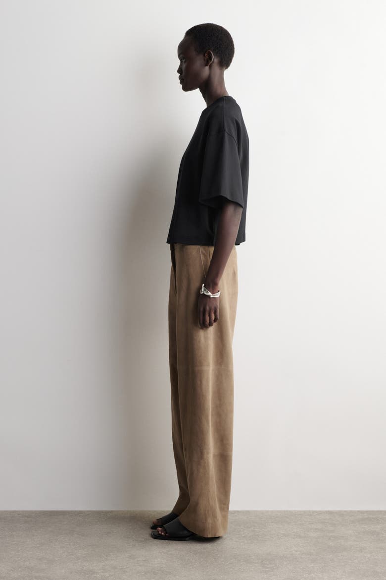 Oversized Boxy Cotton T-shirt, Alternate, color, BLACK