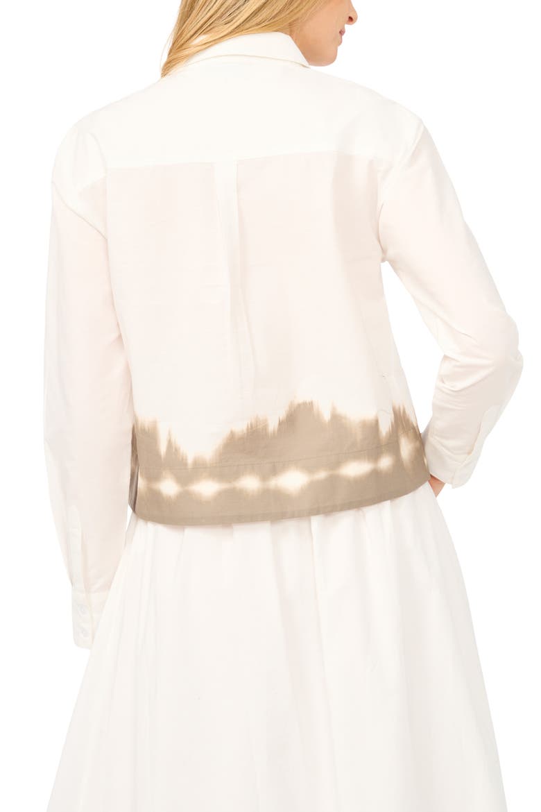 Cropped Button Up Top, Alternate, color, WARM ASH