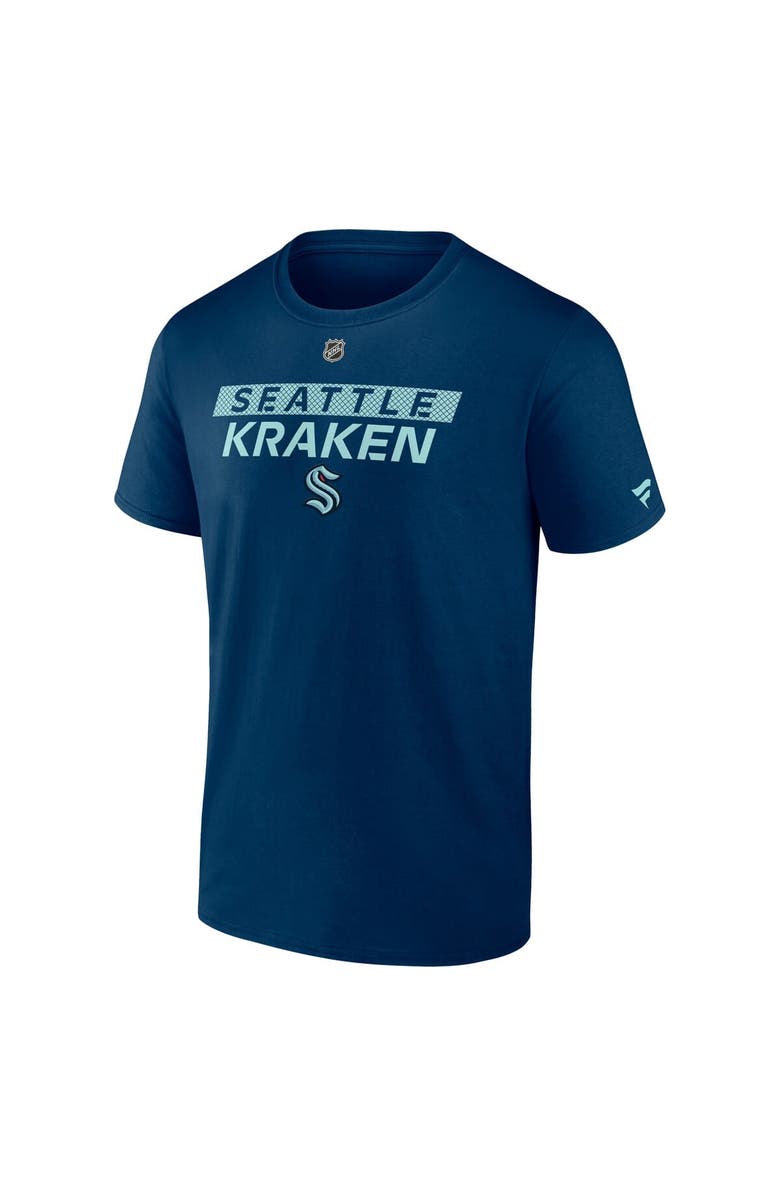 FANATICS Men's Fanatics  Deep Sea Blue Seattle Kraken Authentic Pro Core Primary T-Shirt, Alternate, color, 