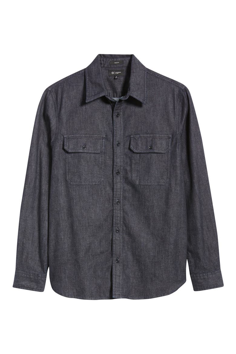 Aiden Denim Utility Button-Up Shirt, Alternate, color, FIGUEROA