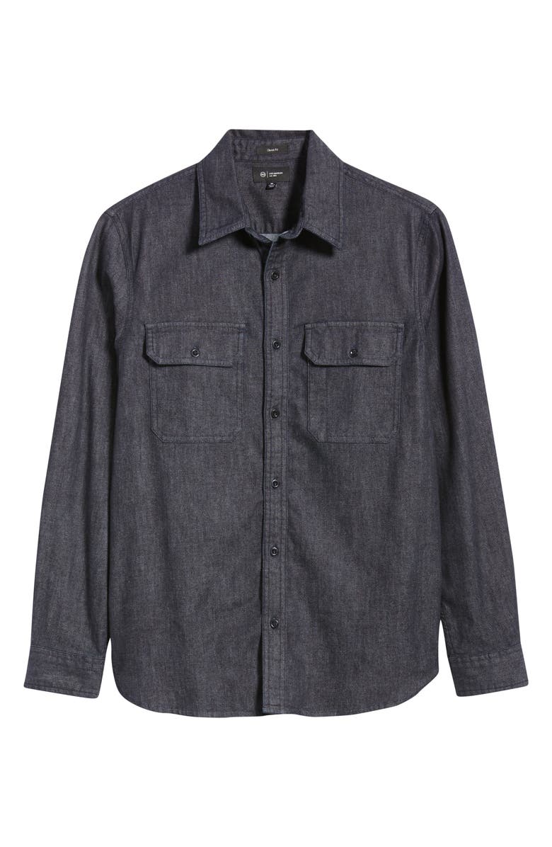 AG Aiden Denim Utility Button-Up Shirt, Alternate, color, Figueroa