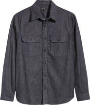 AG Aiden Denim Utility Button-Up Shirt