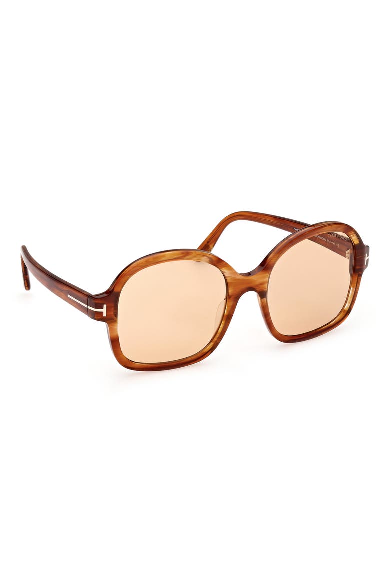 Hanley 57mm Photochromic Butterfly Sunglasses, Alternate, color, SHINY AMBER/ BROWN CHROMIC