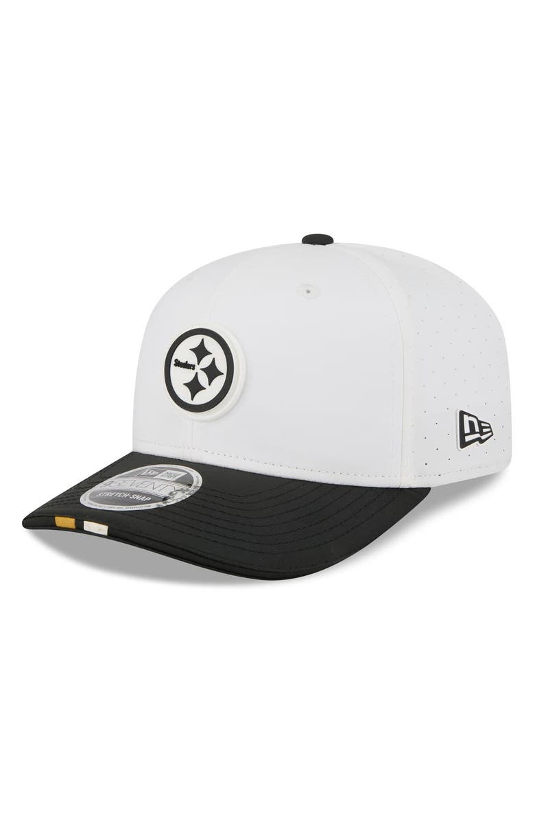 New Era Men's New Era White/Black Pittsburgh Steelers 2025 NFL Training Camp 9SEVENTY Adjustable Hat, Main, color, White