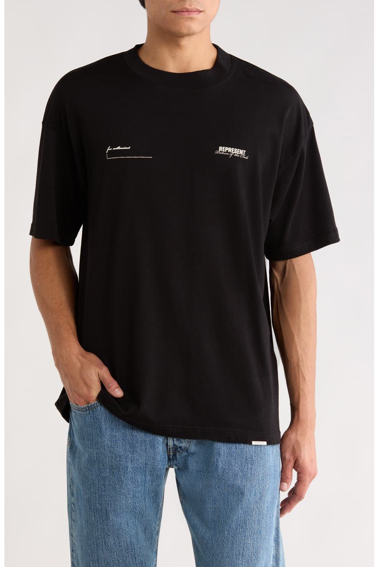 Patron of the Club Graphic T-Shirt, Main, color, BLACK