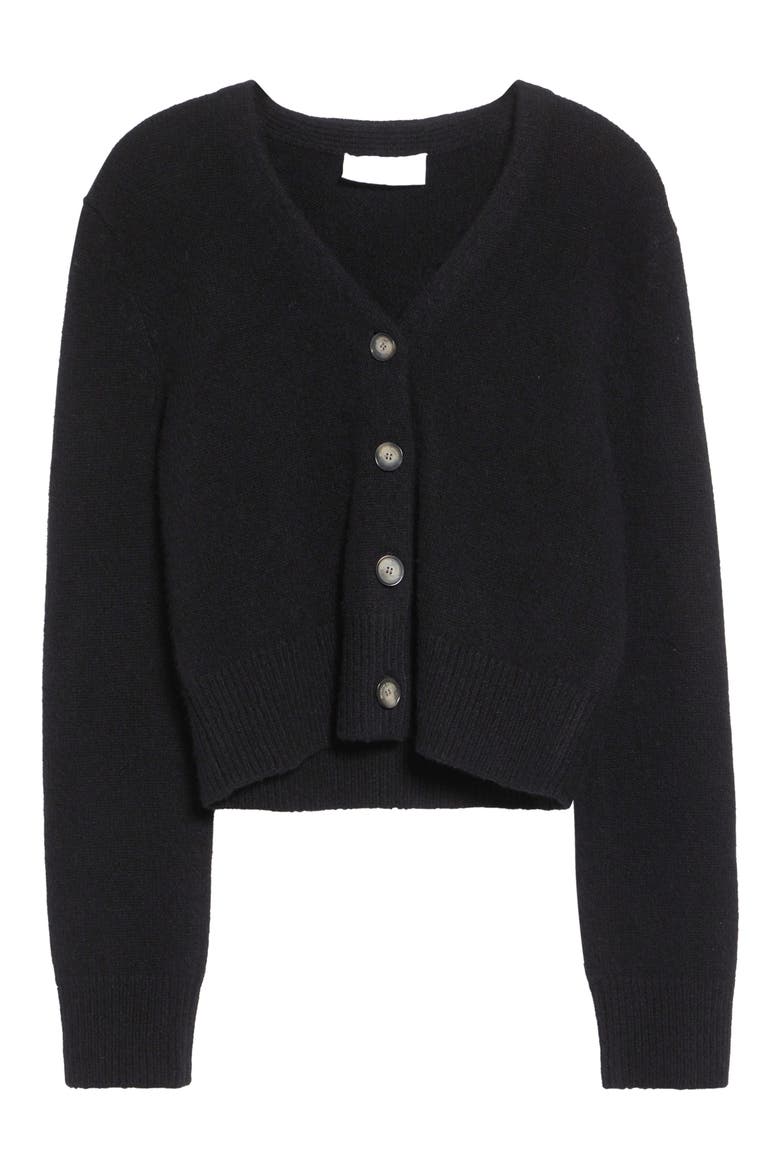 The Sloane Cashmere & Silk Cardigan, Alternate, color, BLACK