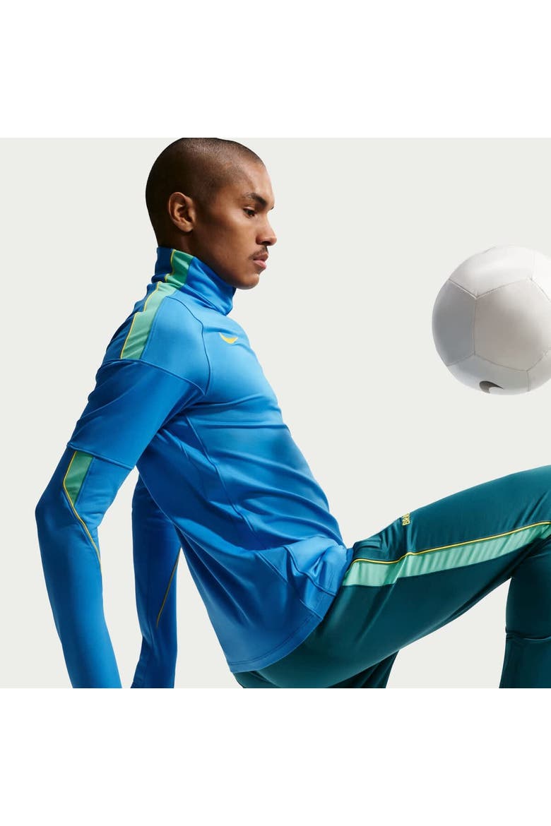 Men's Nike Blue Brazil National Team 2026 Strike Dri-FIT Quarter-Zip Drill Top, Alternate, color, Blue