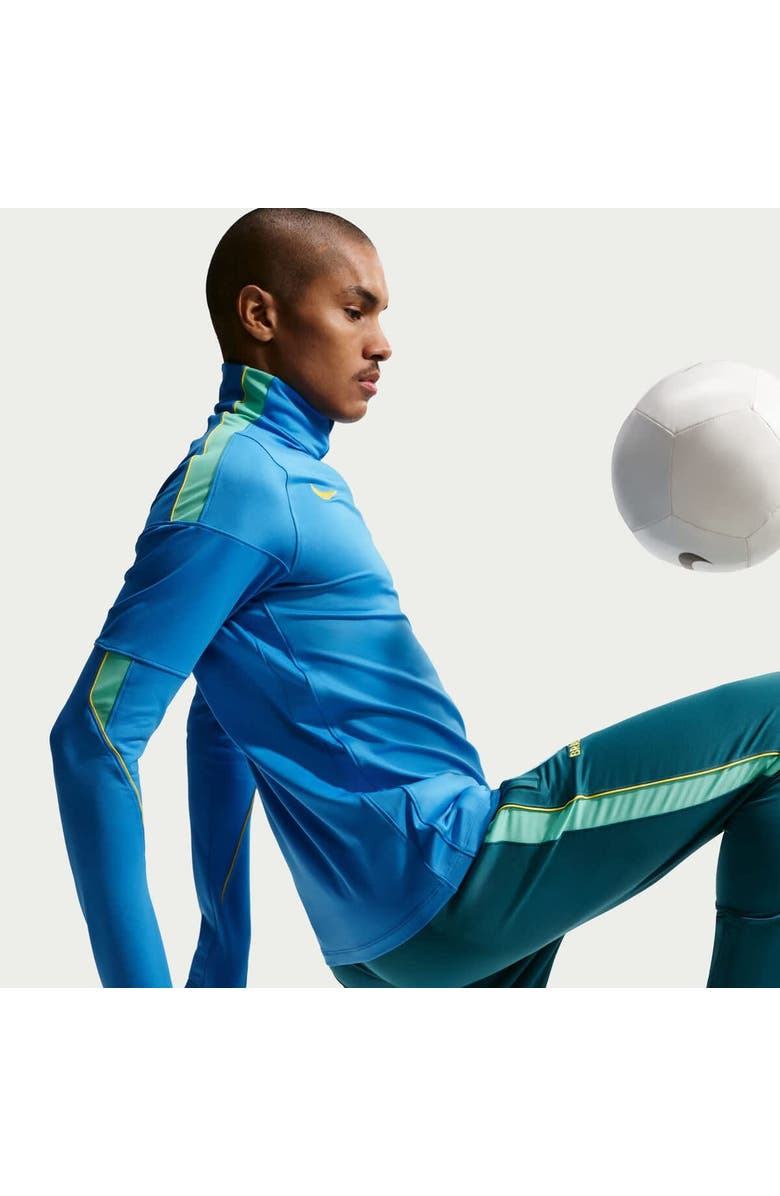Nike Men's Nike Blue Brazil National Team 2026 Strike Dri-FIT Quarter-Zip Drill Top, Alternate, color, Blue