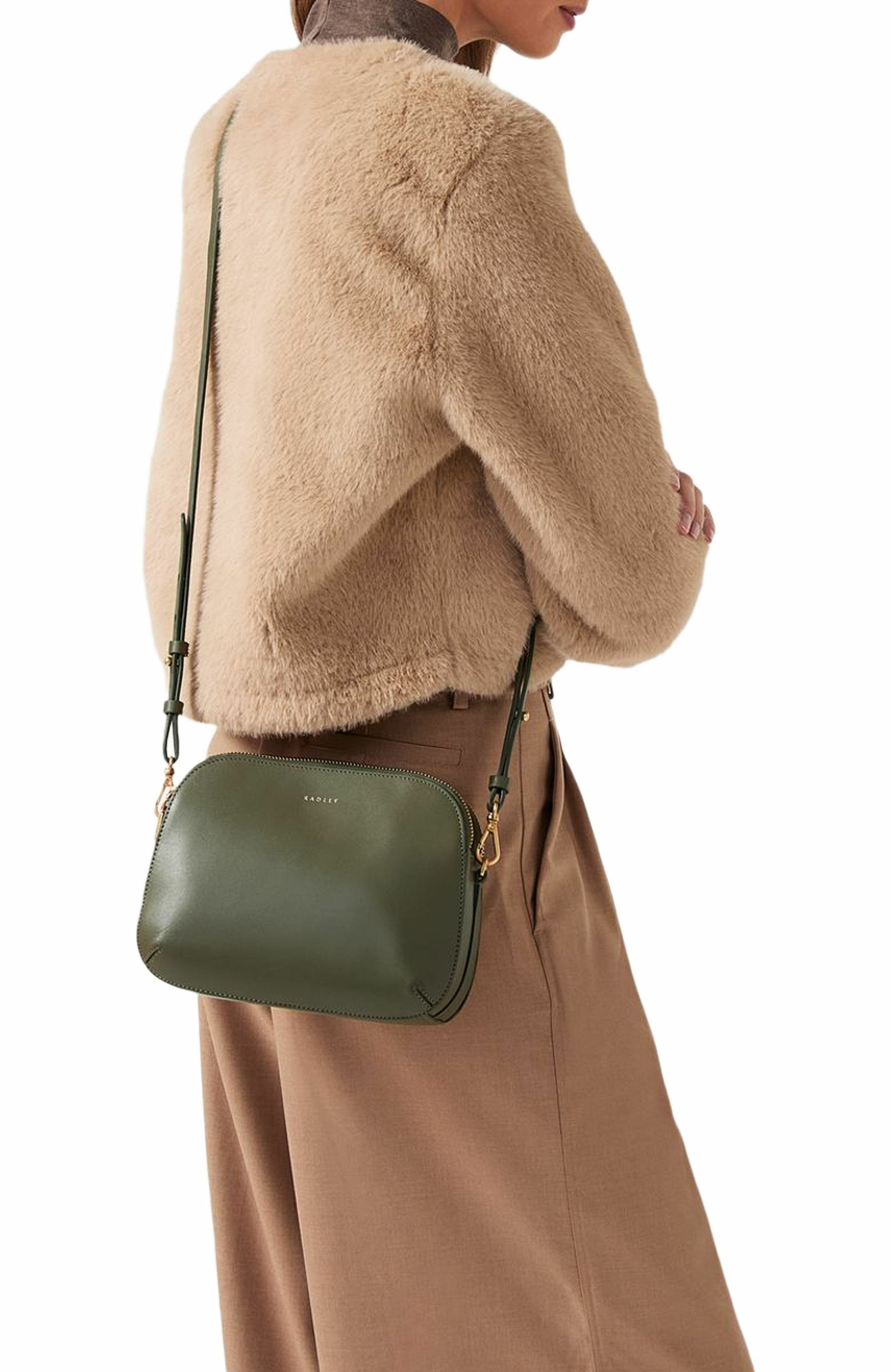 Radley Dukes Place Medium Ziptop Crossbody Bag, Alternate, color, Dark Olive