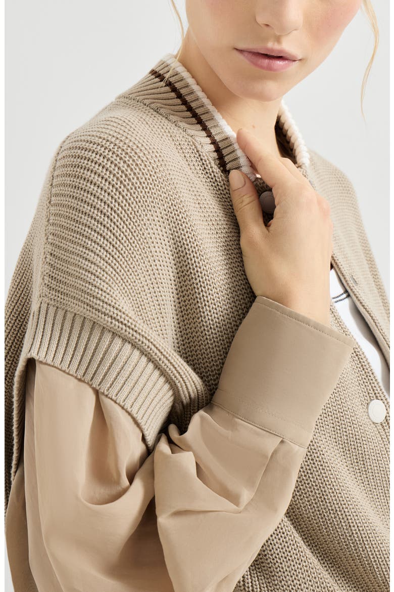 Cotton cardigan, Alternate, color, Beige