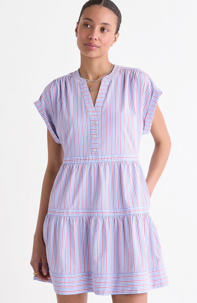vineyard vines Dillon Harbor Seersucker UPF 30+ Minidress, Alternate, color, 