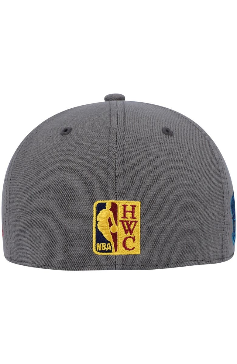 Mitchell & Ness Men's Mitchell & Ness Charcoal Chicago Bulls Hardwood Classics 1996 NBA Finals Carbon Cabernet Fitted Hat, Alternate, color, 