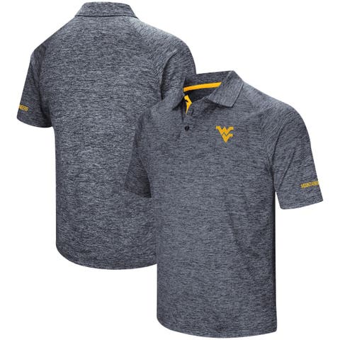 Men's Colosseum Navy West Virginia Mountaineers Big & Tall Down Swing Polo
