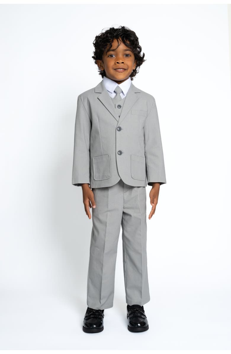 Peanut Butter Collection Kids' Joey Safari 5-Piece Linen Suit, Main, color, Heather