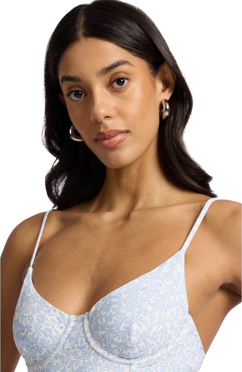 Onia Chelsea Underwire One-Piece, Alternate, color, Sky/Egret