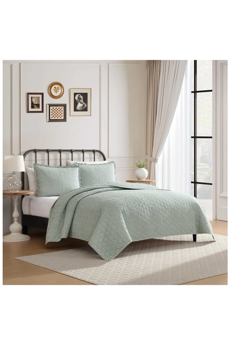 Bedford Quilt & Sham Set, Alternate, color, DARK GREEN