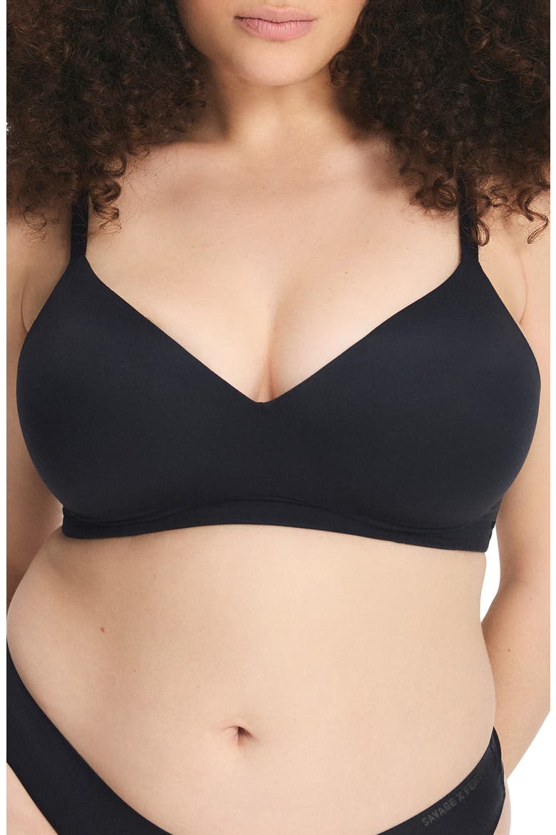 Soft N' Savage Wireless Push-Up Bra, Main, color, BLACK CAVIAR