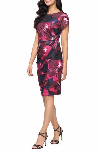 SL FASHIONS Print Sheath Dress