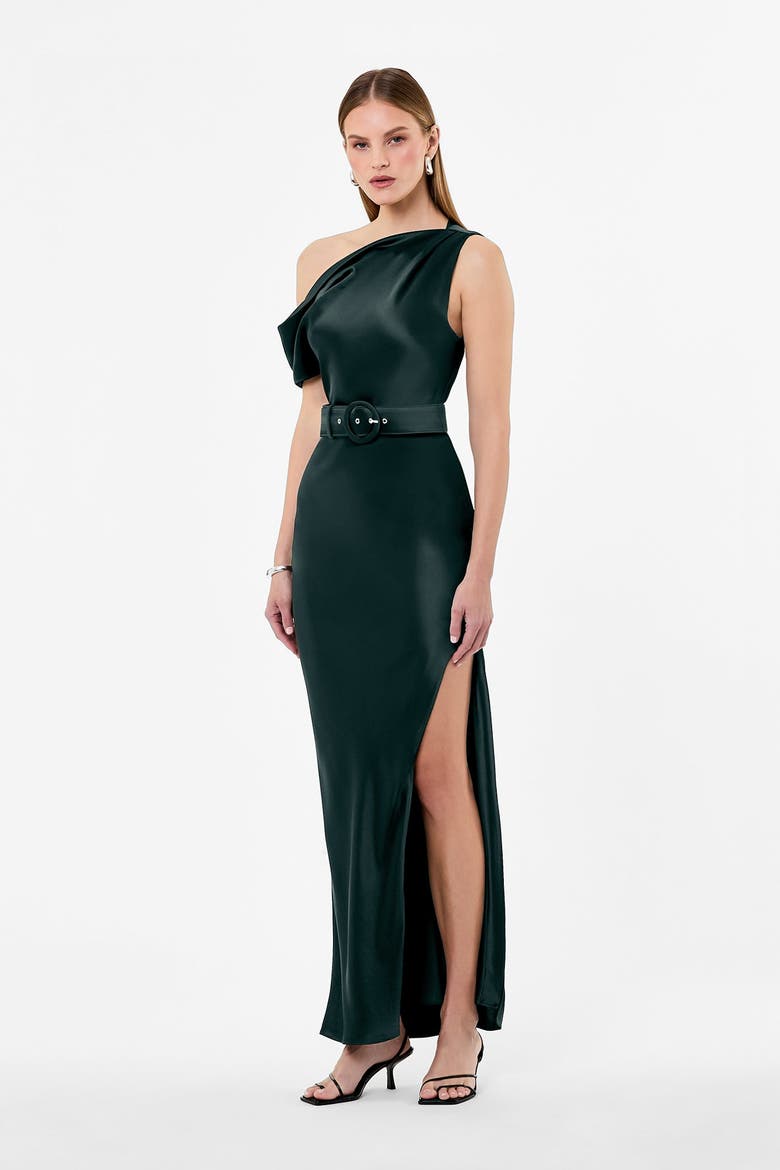 Eartha Off Shoulder Dress, Alternate, color, ALPINE