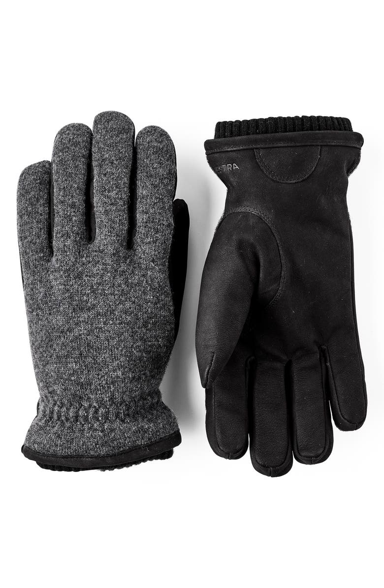 Hestra Noah Insulated Gloves, Main, color, Charcoal/ Black