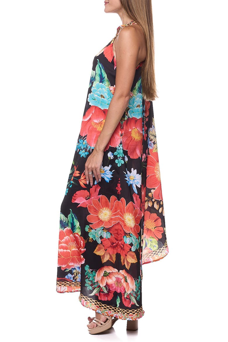 One-Shoulder Cover-Up Dress, Alternate, color, BLACK