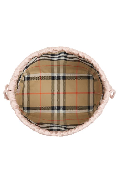 Burberry Reversible Pouch In Pink Nylon With Check Pattern