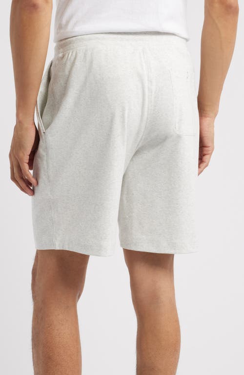 Daniel Buchler Heathered Stretch Cotton Lounge Shorts In Silver Grey