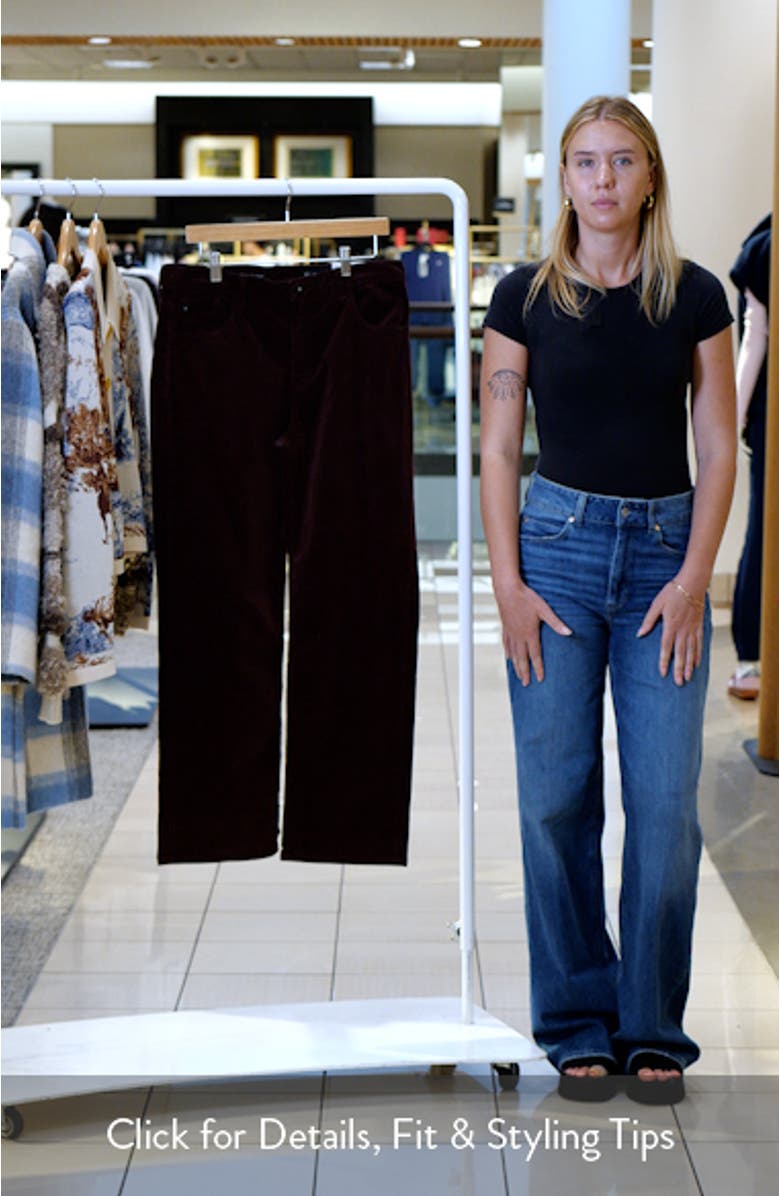 Brinley Mid Rise Straight Leg Corduroy Pants, sales video thumbnail