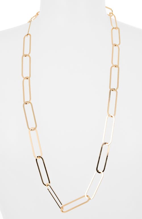 Shop Nordstrom Rack Flat Paperclip Chain Link Necklace In Gold