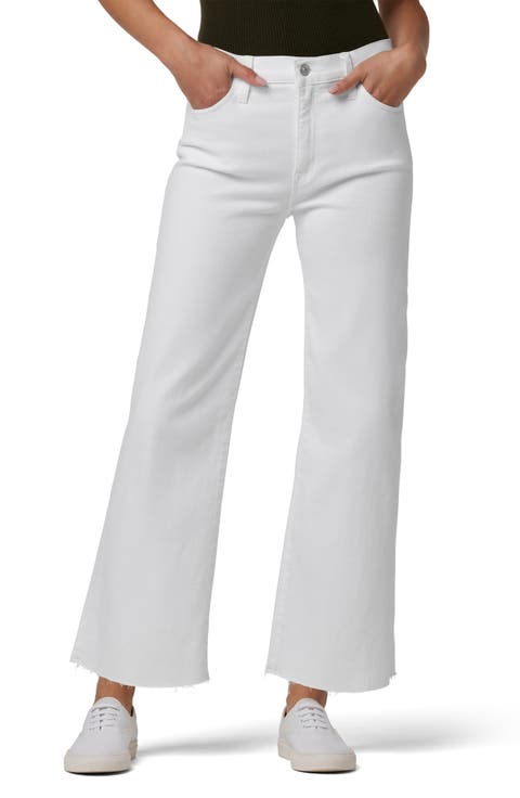 Rosalie High Waist Raw Crop Wide Leg Jeans